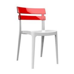 kırmızı beyaz plastik sandalye