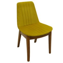 sarı ahşap döşemeli sandalye